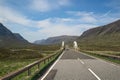A Long Road to a bridge with beautiful mountain and hills view in highland amazing landscape.