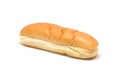 Long Roll bread on white background.