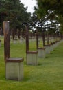 Long Row of Chairs in the Field of Empty Chairs Signifying the 168 Victims of the Oklahoma City Bombing in 1995