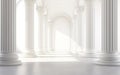 Long row of colonnade columns and arcs. Royalty Free Stock Photo