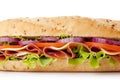 Long sandwich closeup Royalty Free Stock Photo