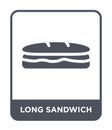 long sandwich icon in trendy design style. long sandwich icon isolated on white background. long sandwich vector icon simple and