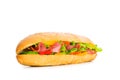 Long sandwich isolated Royalty Free Stock Photo