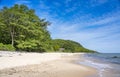 Long Sandy Beach in Stenshuvud National Park and Lush paradise forests