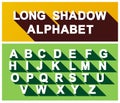 Long Shadow Alphabet. Vector Royalty Free Stock Photo