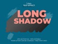 Long shadow text effect. Left shadow vintage editable text font effect vector graphic design Royalty Free Stock Photo