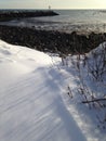 Long shadows in the snow