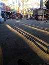 Long Shadows of the visitors at the Los Angeles Fair