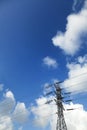 Electricity Pylon & Cloudy Sky Royalty Free Stock Photo