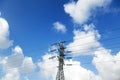 Electricity Pylon & Cloudy Sky Royalty Free Stock Photo