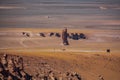 Stone formation, Pacana Monk in Atacama Desert long shot