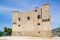 Long shot of Nehaj fortress above the city of Senj in Croatia. Royalty Free Stock Photo