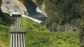 Long shot of a power station at tarraleah in tasmania Royalty Free Stock Photo