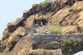 Long shot of Pune Darwaza, Sinhagad fort, Pune