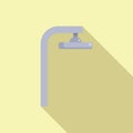 Long shower head icon flat vector. Cold room wet