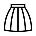 Long Skirt icon on white background. Linear style sign for mobile concept and web design.