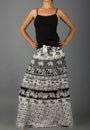 Long Skirt with Oriental Ornament