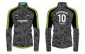 Long sleeve Compression top t shirt flat sketch design illustration, Sports jersey design vector template, Active wear compression