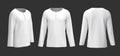 Long sleeve henley neck t shirt mock up