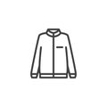 Long sleeve jacket line icon