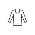 Long sleeve shirt line icon