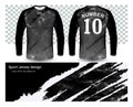 Long sleeve soccer jerseys t-shirts mockup template