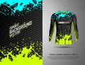 Long sleeve, t-shirt sports design for racing, jersey, cycling, football, gaming