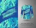 Long sleeve sports grunge background for racing, jersey, cycling, fishing, football, gaming