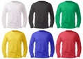 Long Sleeved Shirt Design Template in Many Color