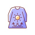 Long sleeves and loose clothing RGB color icon