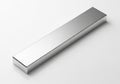 Shiny rectangular bar magnet on a white background Royalty Free Stock Photo
