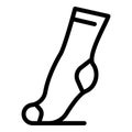Long sock icon, outline style