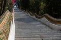 A long stairs to reach buddhist temple