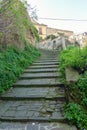 long stairway connecting the upper and lower part of Naples called Pedamentina
