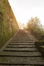 long stairway connecting the upper and lower part of Naples called Pedamentina