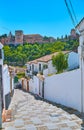 The long stairway from the hill of Albaicin, Granada, Spain