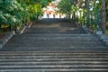 Long stairways going up to the circus in Tbilisi, the capital of Georgia Royalty Free Stock Photo