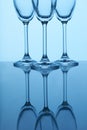 Long stem champagne flutes. Royalty Free Stock Photo