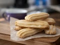 Long sticks shortbread with nice ridges. Buttery biscuits Viennese fingers. Perfect companion to a cup of coffee