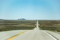 Long straight highway, blue sky, Utah Royalty Free Stock Photo