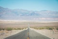 Long straight road in Death Valley National Park, USA