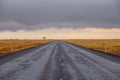 Wet Road in Central Australia Royalty Free Stock Photo