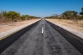 Long, Straight Tarmac Road B8 in the Caprivi Strip, Namibia