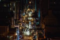 Long street at night, Cape Town, South Africa Royalty Free Stock Photo