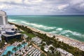 Long Stretch of Floridas South Beach in Miami Royalty Free Stock Photo