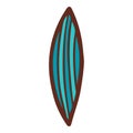 Long striped leaf icon, hand drawn style