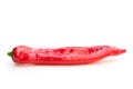 Long sweet red pepper isolated on white Royalty Free Stock Photo