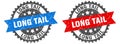 long tail band sign. long tail grunge stamp set Royalty Free Stock Photo