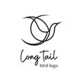 Long tail bird logo
