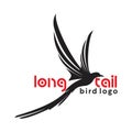 Long tail bird logo
